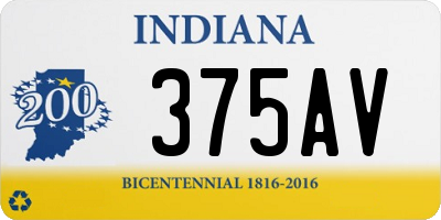 IN license plate 375AV