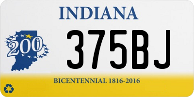 IN license plate 375BJ