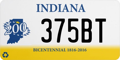 IN license plate 375BT