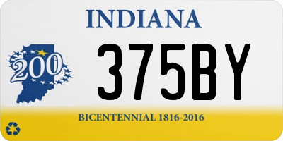 IN license plate 375BY