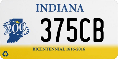 IN license plate 375CB