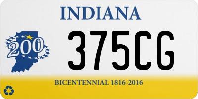 IN license plate 375CG