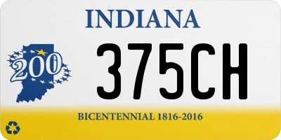 IN license plate 375CH