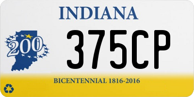 IN license plate 375CP