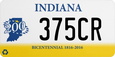 IN license plate 375CR