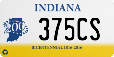 IN license plate 375CS