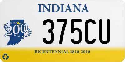 IN license plate 375CU