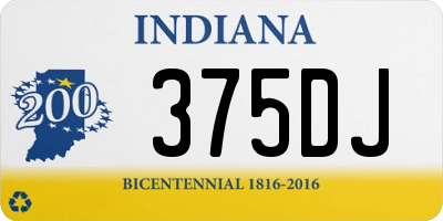 IN license plate 375DJ