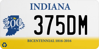 IN license plate 375DM