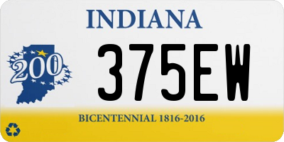 IN license plate 375EW