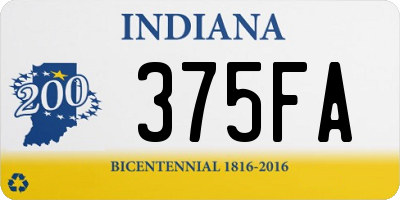 IN license plate 375FA