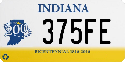 IN license plate 375FE