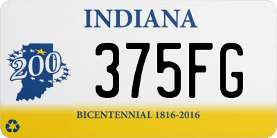 IN license plate 375FG