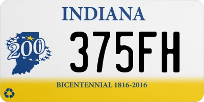 IN license plate 375FH