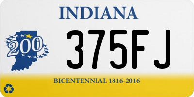 IN license plate 375FJ