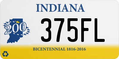 IN license plate 375FL