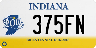 IN license plate 375FN