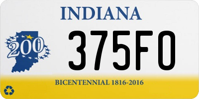 IN license plate 375FO