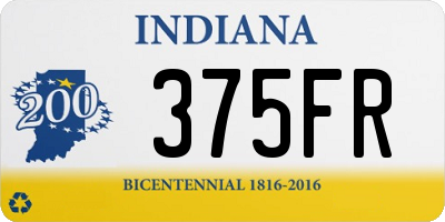 IN license plate 375FR