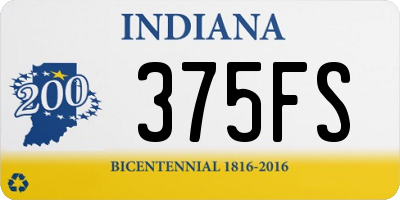 IN license plate 375FS