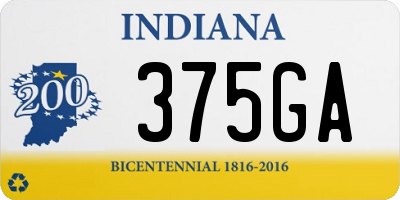 IN license plate 375GA