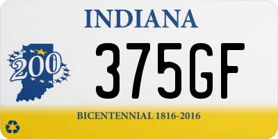 IN license plate 375GF