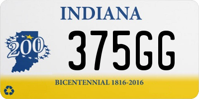 IN license plate 375GG