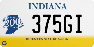 IN license plate 375GI