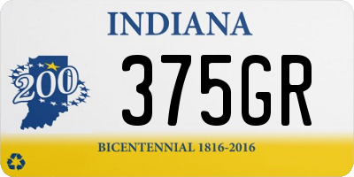 IN license plate 375GR