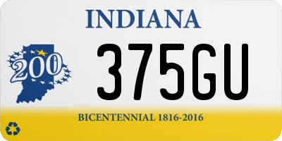 IN license plate 375GU