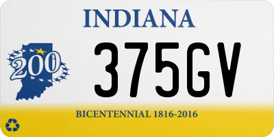 IN license plate 375GV