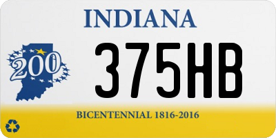 IN license plate 375HB