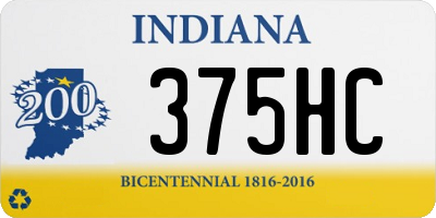 IN license plate 375HC