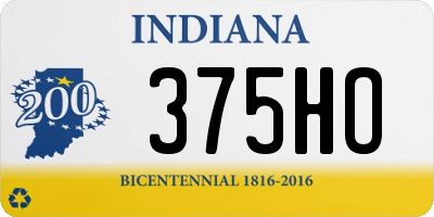 IN license plate 375HO