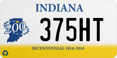 IN license plate 375HT