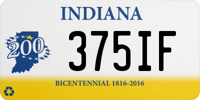 IN license plate 375IF