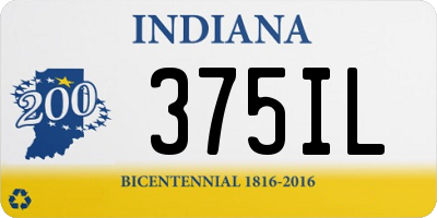 IN license plate 375IL