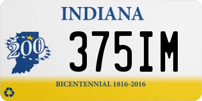 IN license plate 375IM