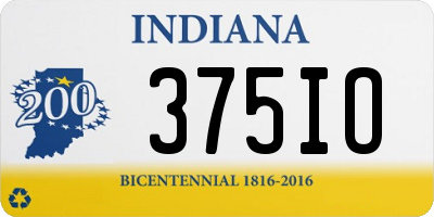 IN license plate 375IO