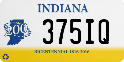 IN license plate 375IQ