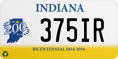 IN license plate 375IR