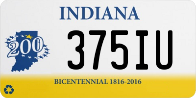 IN license plate 375IU