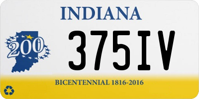 IN license plate 375IV