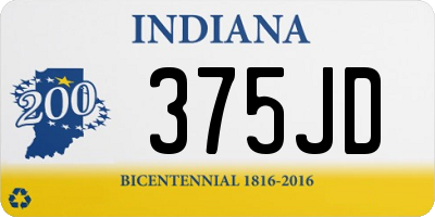 IN license plate 375JD