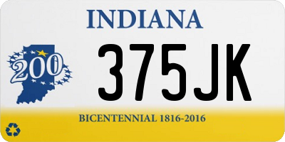 IN license plate 375JK