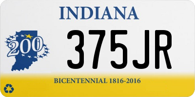 IN license plate 375JR