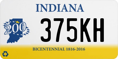 IN license plate 375KH