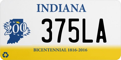 IN license plate 375LA