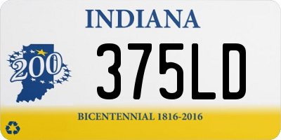 IN license plate 375LD