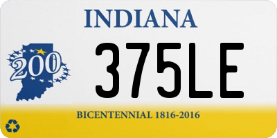 IN license plate 375LE